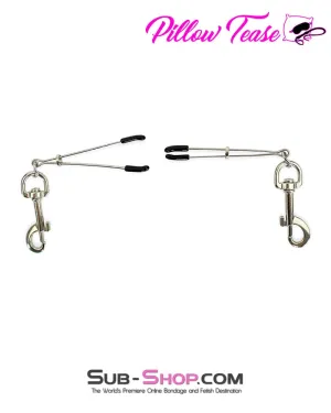0550M      Tweezer Nipple Clamps with Snap Hook Weight Hanging Rings