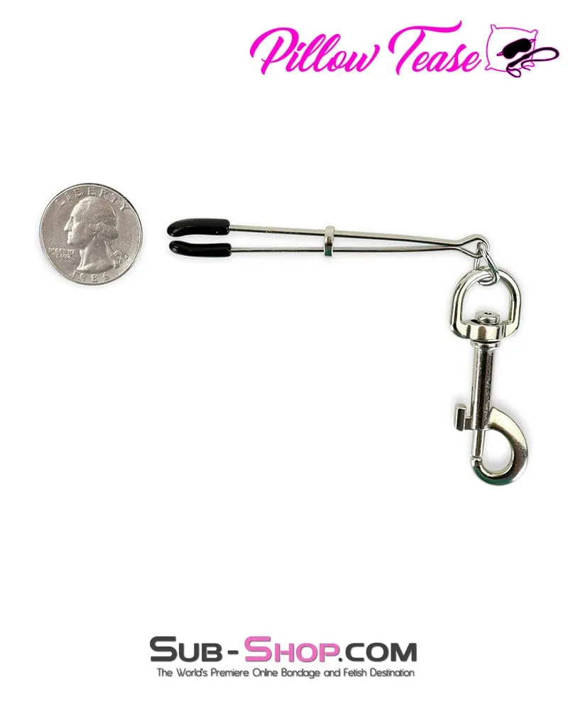 0550M      Tweezer Nipple Clamps with Snap Hook Weight Hanging Rings