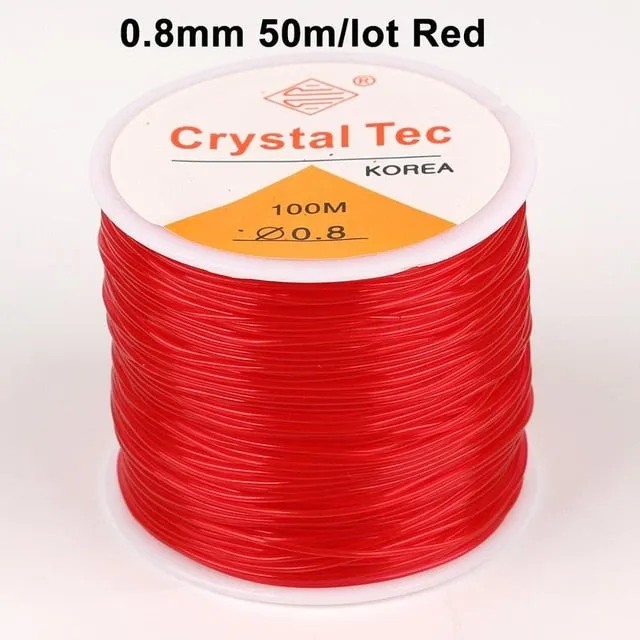 100M/Roll Plastic Crystal Tec Korea DIY Beading Stretch Cords Elastic Line Jewelry Making Supply Wire String jeweleri thread