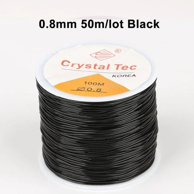 100M/Roll Plastic Crystal Tec Korea DIY Beading Stretch Cords Elastic Line Jewelry Making Supply Wire String jeweleri thread