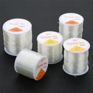 100M/Roll Plastic Crystal Tec Korea DIY Beading Stretch Cords Elastic Line Jewelry Making Supply Wire String jeweleri thread