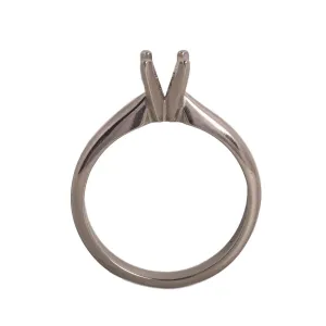 14KW/14KY & Platinum Round Solitaire 5mm Center Stone 4-Prong Extra Heavy Die Struck