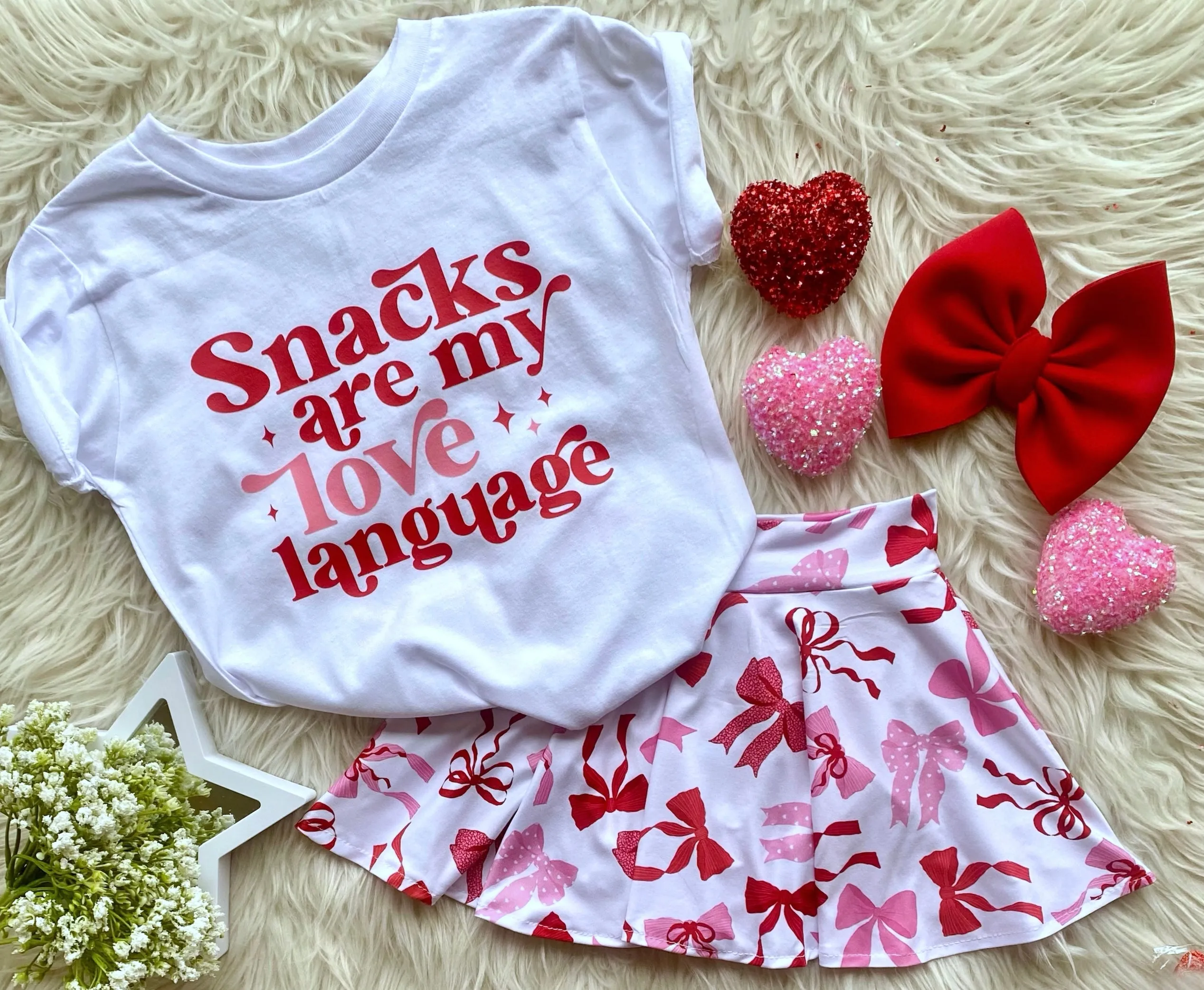 2 left! 3T & 6/7yr ~ Twirl Skort ~ Valentine's Bows