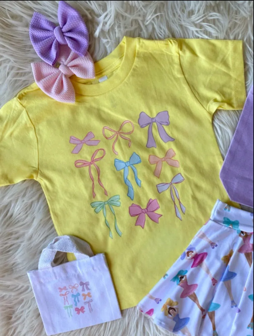 2 left! 3T & 7/8yr ~ Twirl Skort ~ Bows & Ballerinas