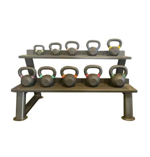 5-50lbs Kettlebell Set   2 Tier Rack PRE ORDER