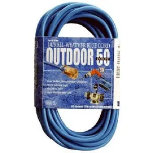 50-Ft. 16/3 SJTW-A Blue Extension Cord