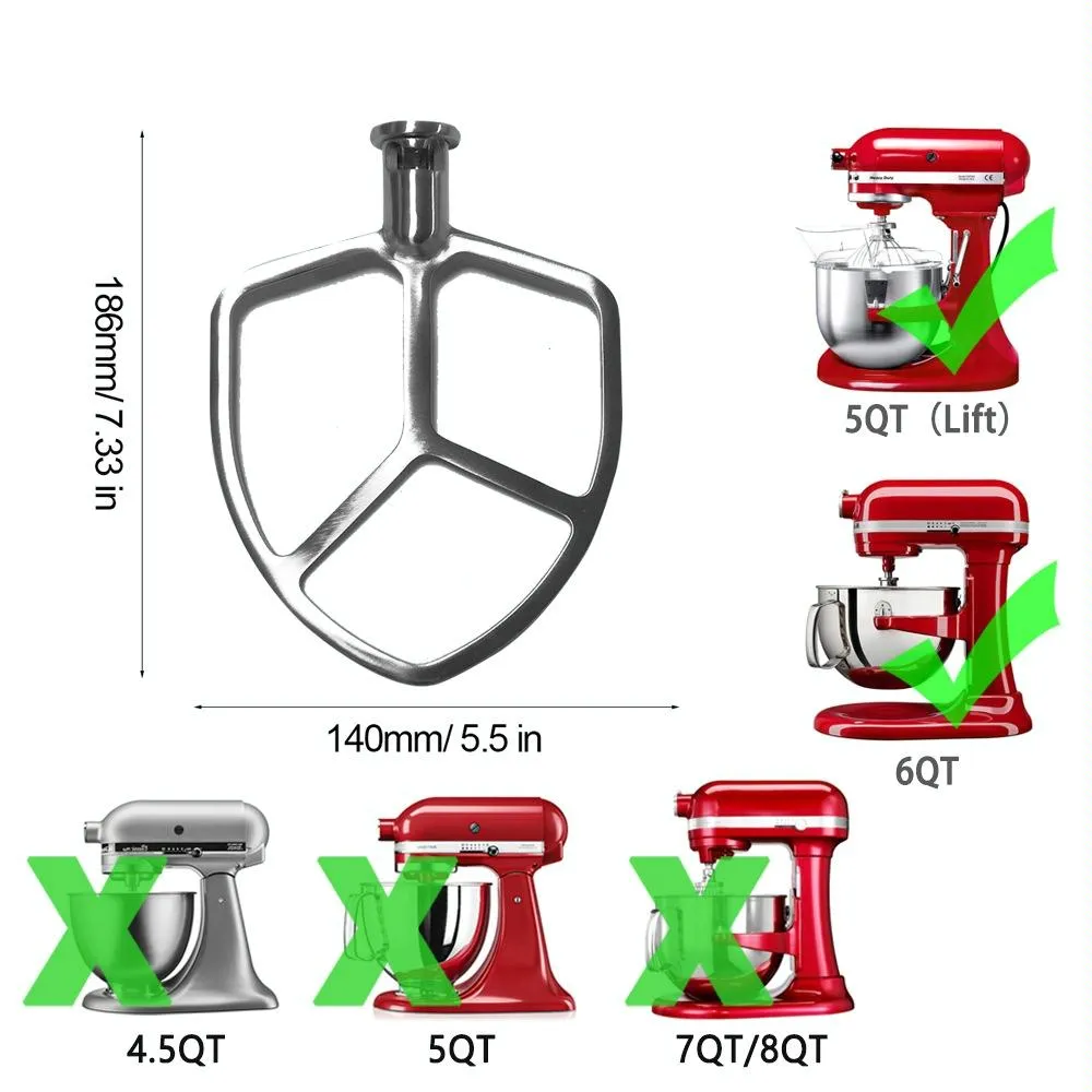 6Qt Stainless Steel Mixer Head For Kitchenaid Stand Mixer