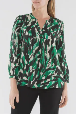 Abstract Zebra Top
