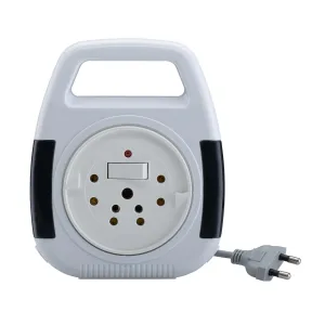 Anchor by Panasonic 6A 2 Pin Flex Box with Indicator & Handle | 4 Mtr Extension Flex Box for Home, Office (White, 5208, Pack of 1)