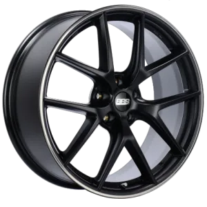 BBS CI-R 19x8.5 5x120 ET35 Satin Black Polished Rim Protector Wheel -82mm PFS/Clip Required