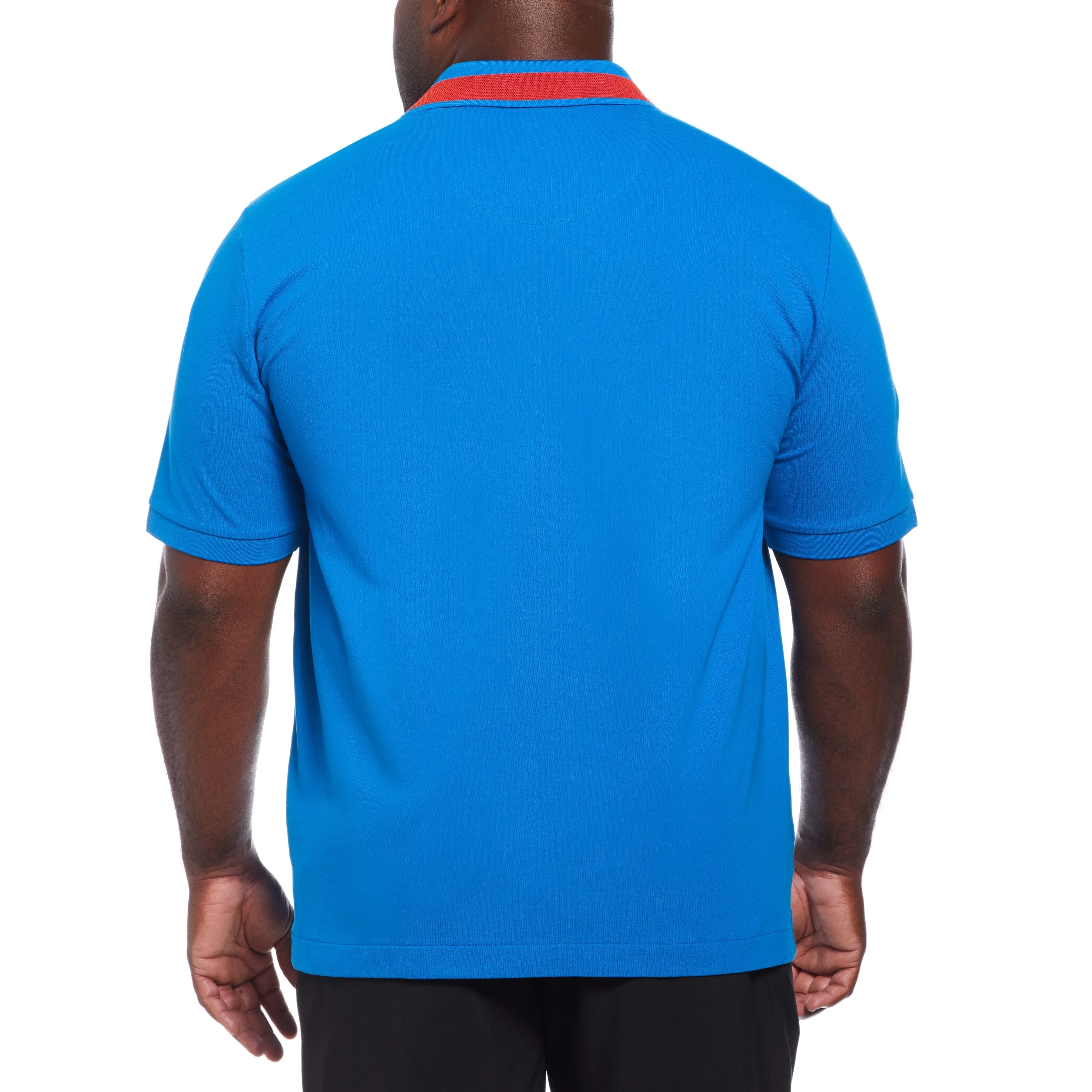 Big and Tall Micro Pique Chest Stripe Polo