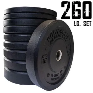 Body Solid 260 lb Hi-Temp Bumper Plate Set
