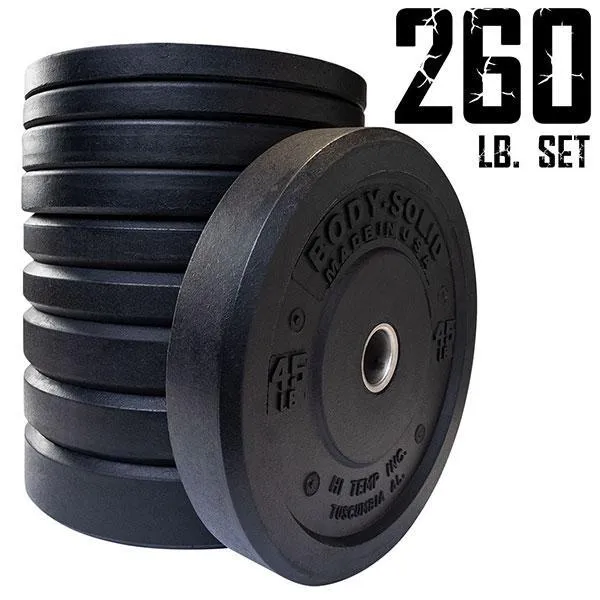 Body Solid 260 lb Hi-Temp Bumper Plate Set