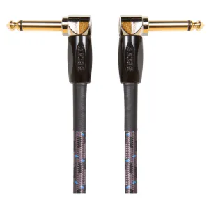 Boss BIC-1AA 1' Instrument Cable, Angled/Angled 1/4" Jack