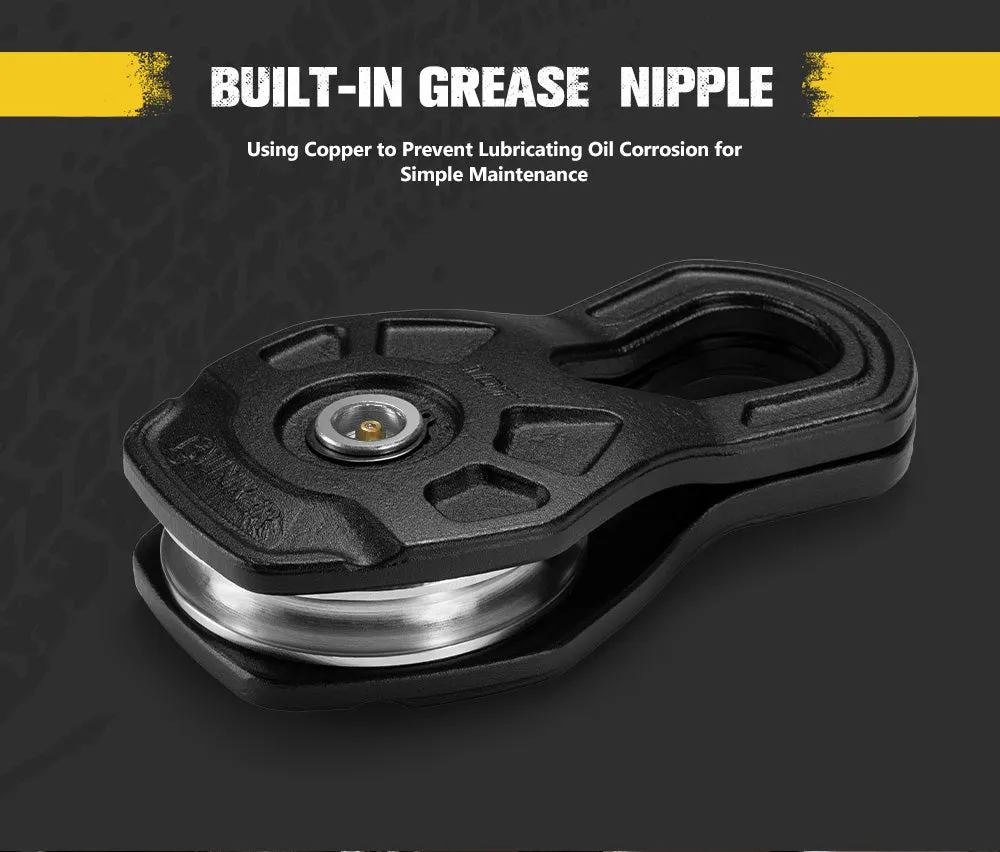 Bunker Indust 10 Ton Recovery Snatch Block Heavy Duty Rated Pulley 4WD Offroad