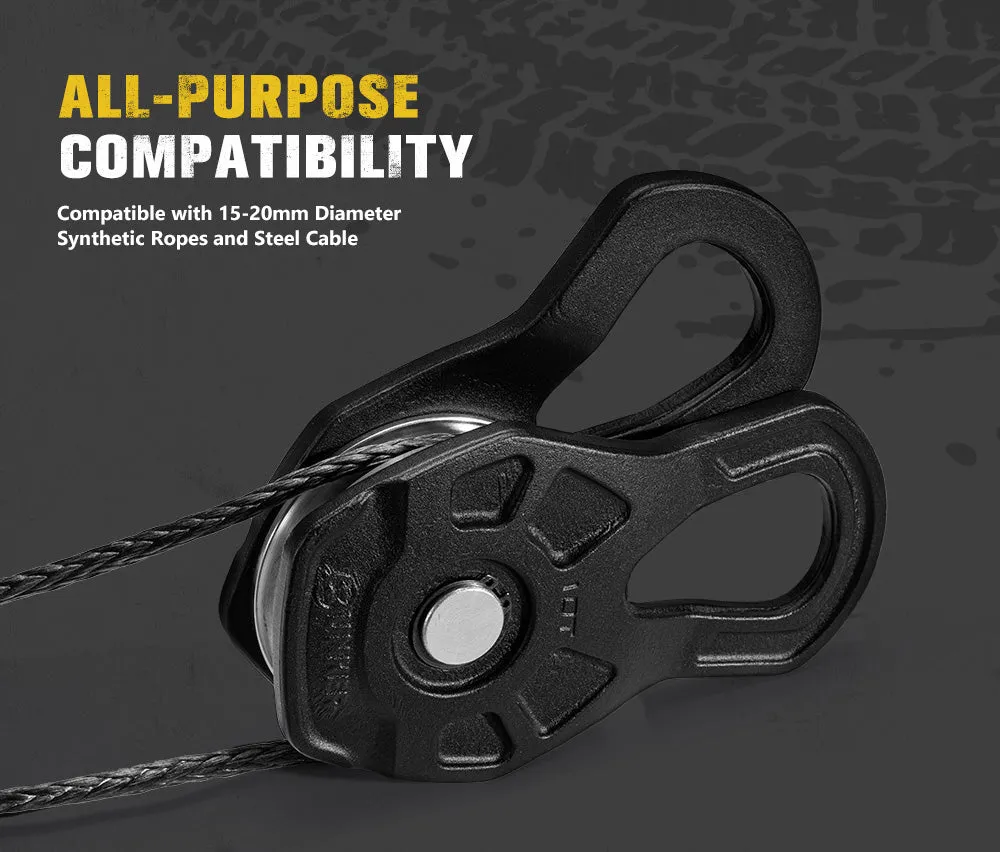 Bunker Indust 10 Ton Recovery Snatch Block Heavy Duty Rated Pulley 4WD Offroad