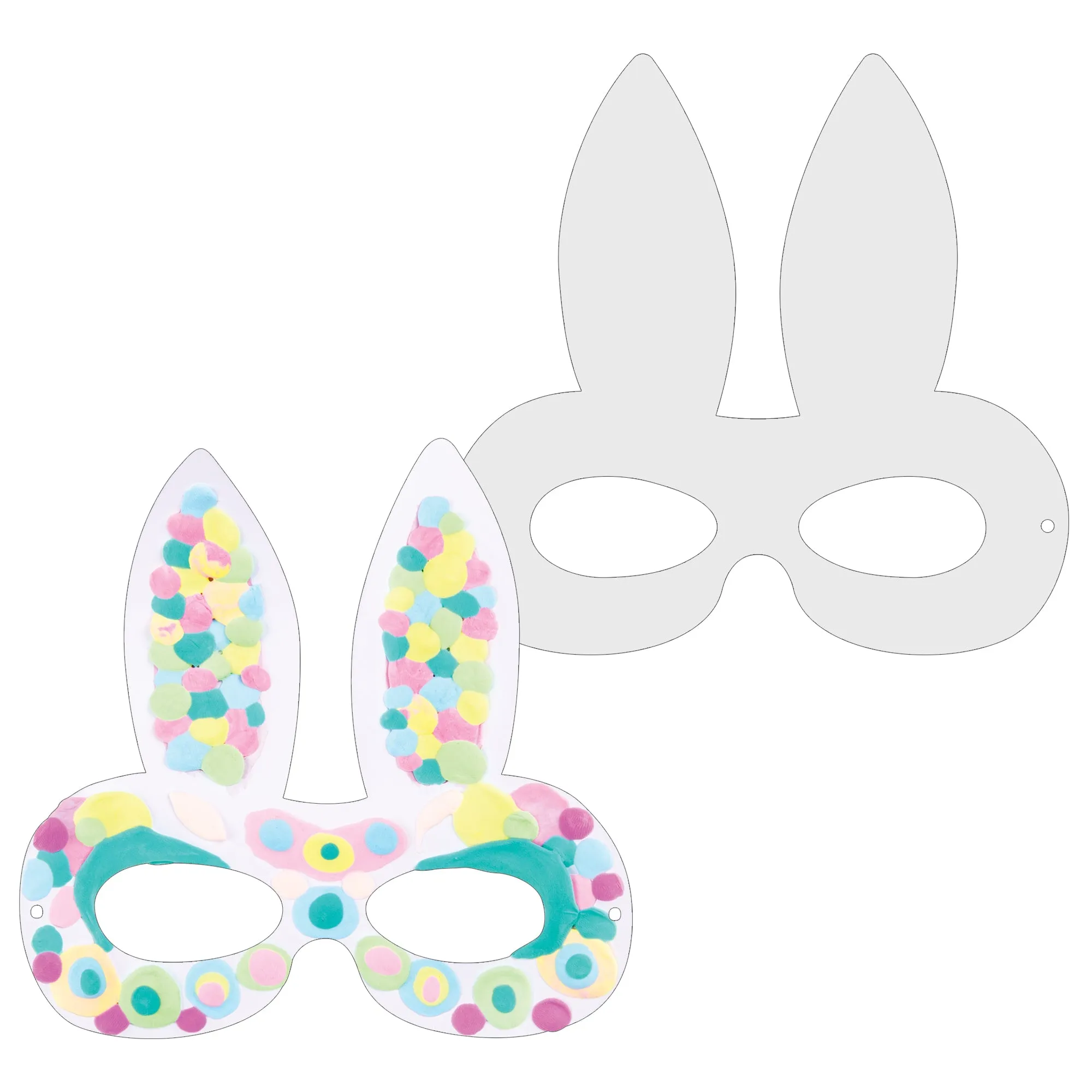 Cardboard Easter Bunny Mask Pack of 30