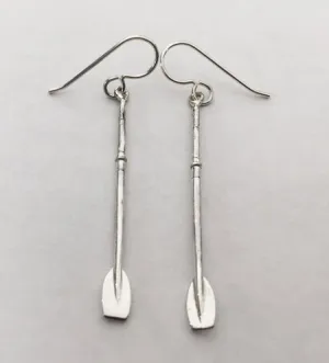 Full Small Tulip Oar French Wire Earrings Made by Rubini Jewelers.