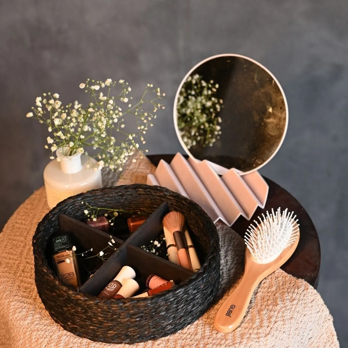 Handmade Sabai Grass Jewellery Box - Black