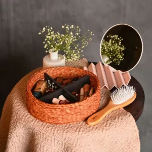 Handmade Sabai Grass Jewellery Box - Orange