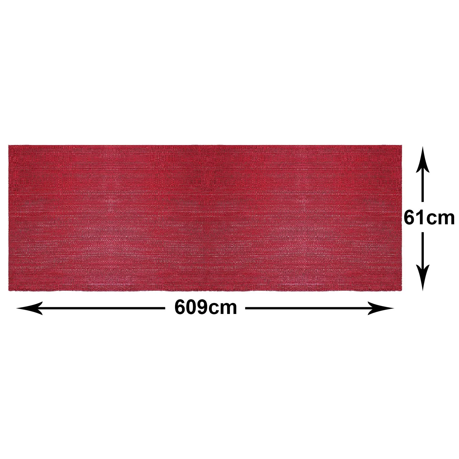 Heart Home Rubber Waterproof Anti-Skid Swimming Pool Mat|Shower Mat|Rainmat for Entrance Area,Bathroom,2 x 20 Feet (Red)