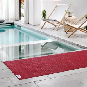 Heart Home Rubber Waterproof Anti-Skid Swimming Pool Mat|Shower Mat|Rainmat for Entrance Area,Bathroom,2 x 20 Feet (Red)