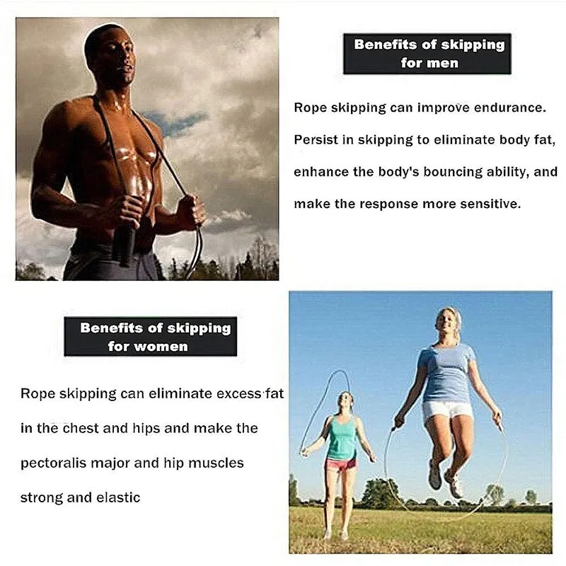 Jump Rope Skipping Ropes Gym Fitness Training
