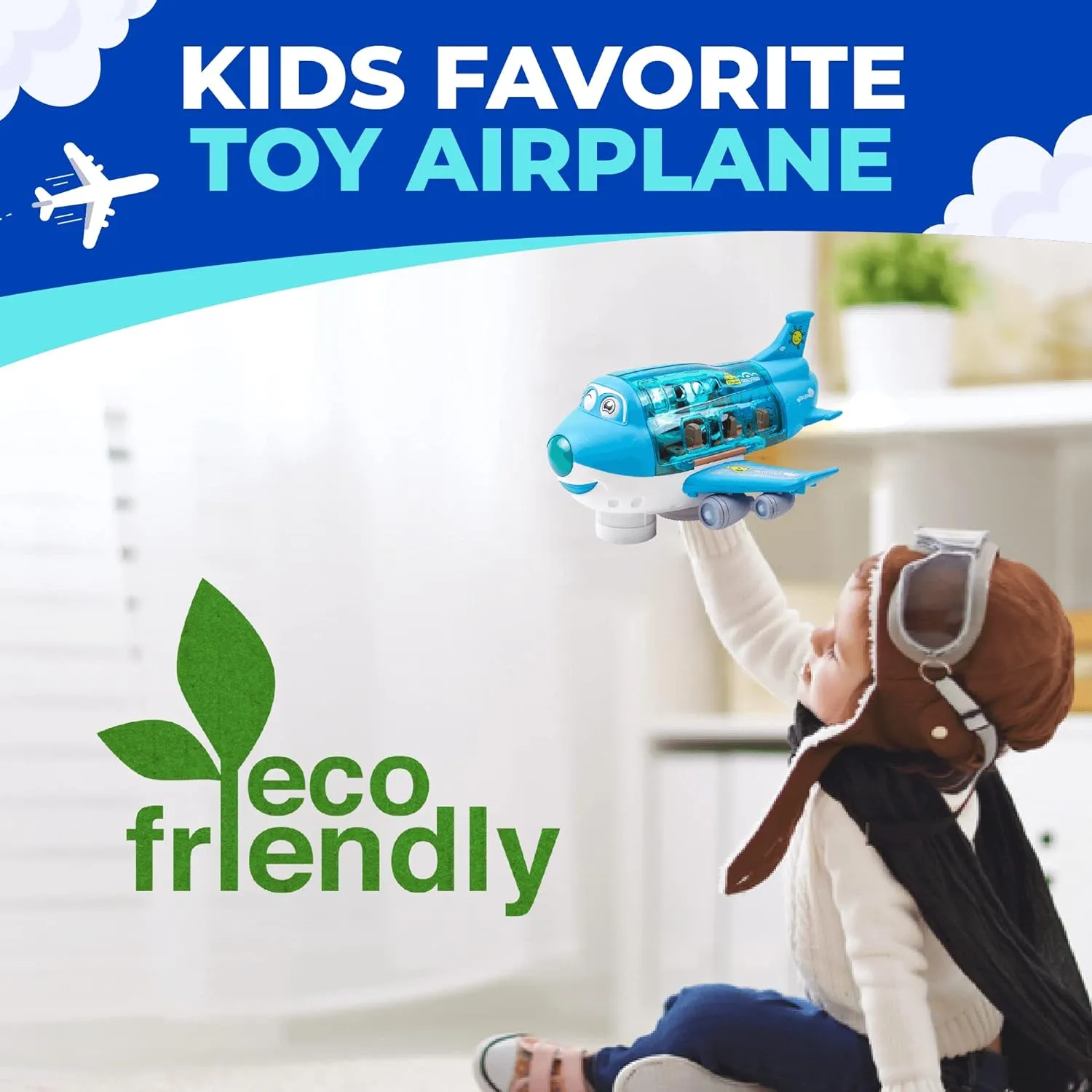 Light & Musical 360 Rotating Gear Airplane