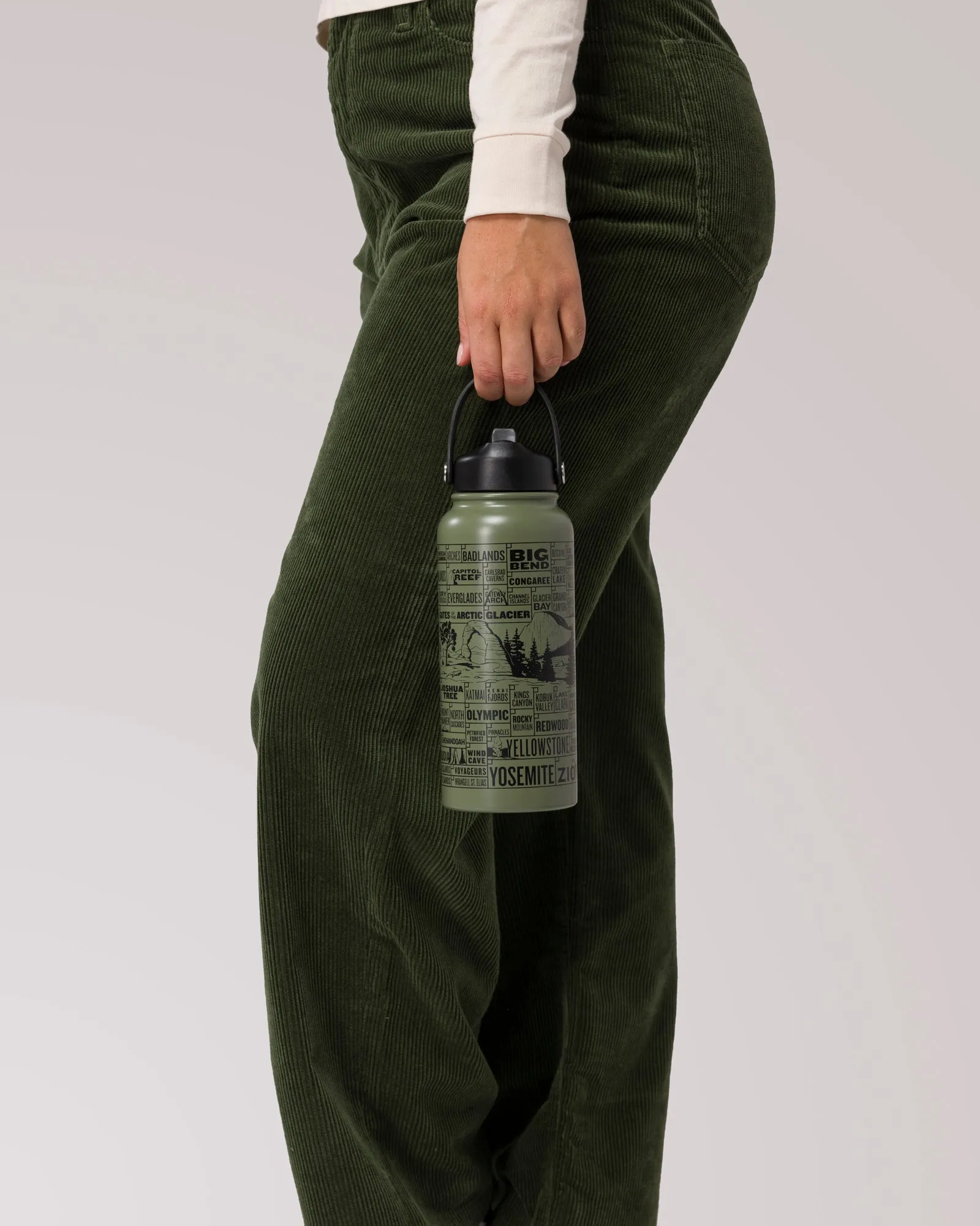 National Parks of the USA Checklist 32oz Insulated Water Bottle
