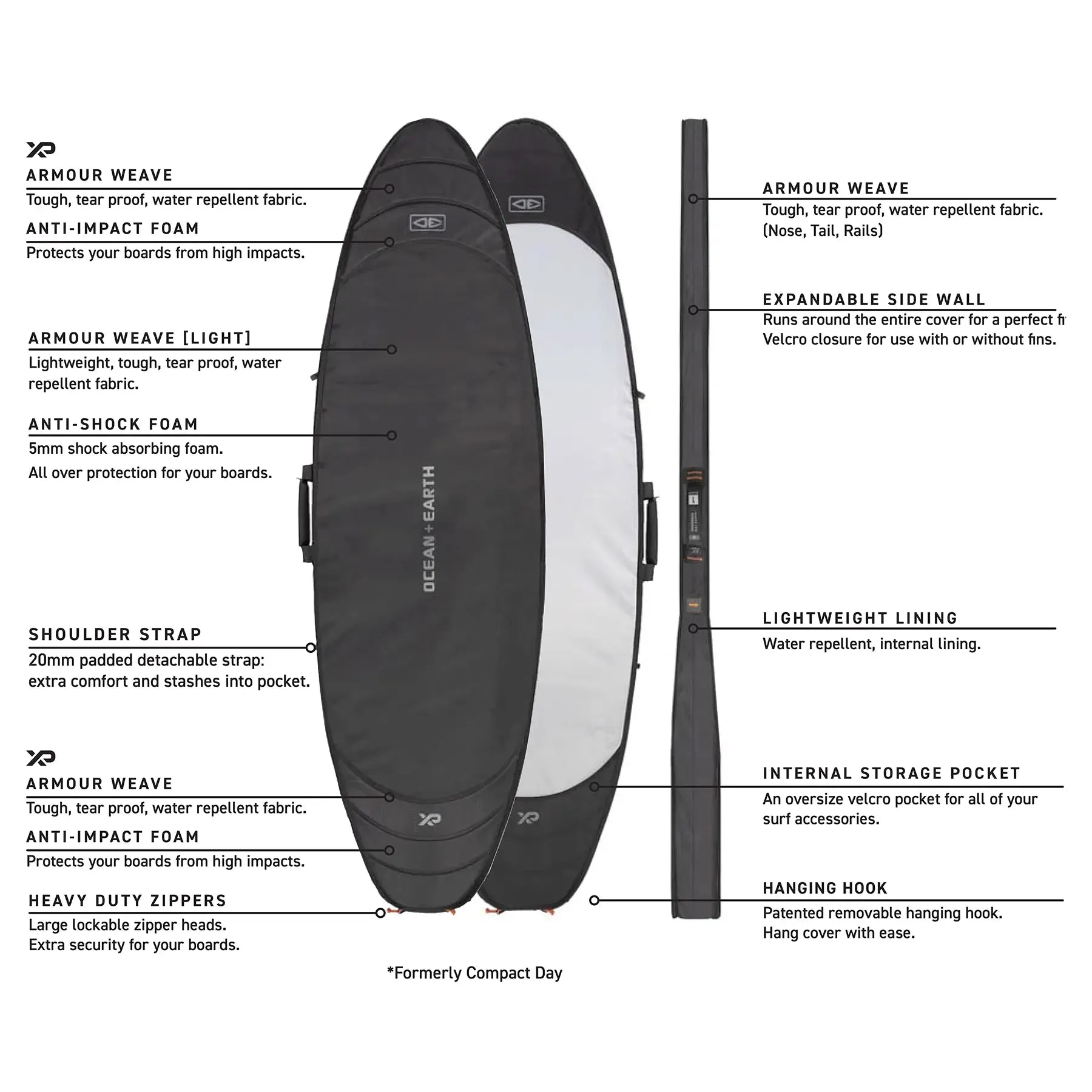 Ocean & Earth Hypa Mid Length Day Single Boardbag