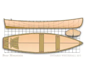 Ontario Whitehall 16' Rowing Boat