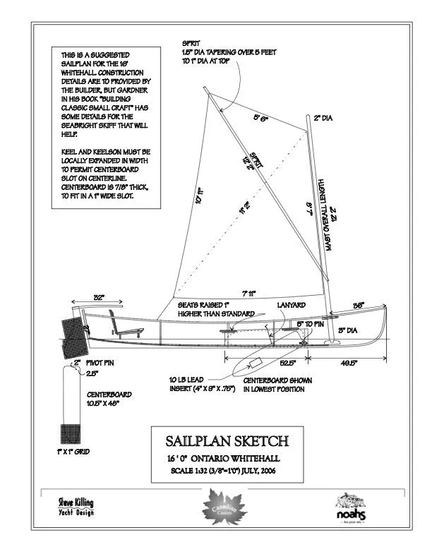 Ontario Whitehall 16' Rowing Boat