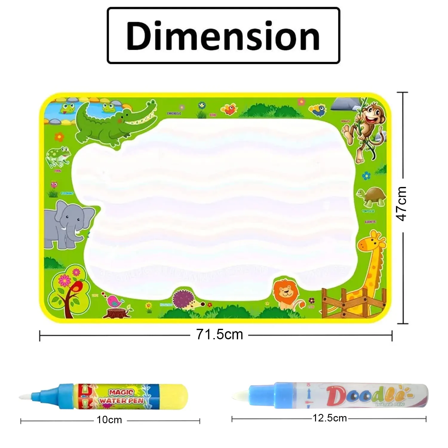 Party Propz Water Doodle Mat for Kids - Combo of 3 Pcs, Reusable Gift for Kids Age 3 to 7 | Mess Free Water Drawing Mat for Toddlers | Learning and Educational Doodle Mat for Girls, Boys, Kids