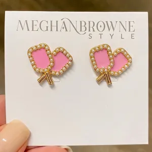 Pickleball Pink Earrings By Meghan Browne