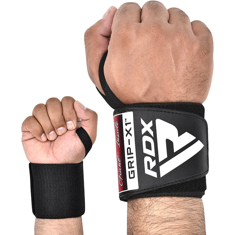 RDX W3 IPL USPA Approved Powerlifting Wrist Support Wraps with Thumb Loops OEKO-TEX Standard 100 certified