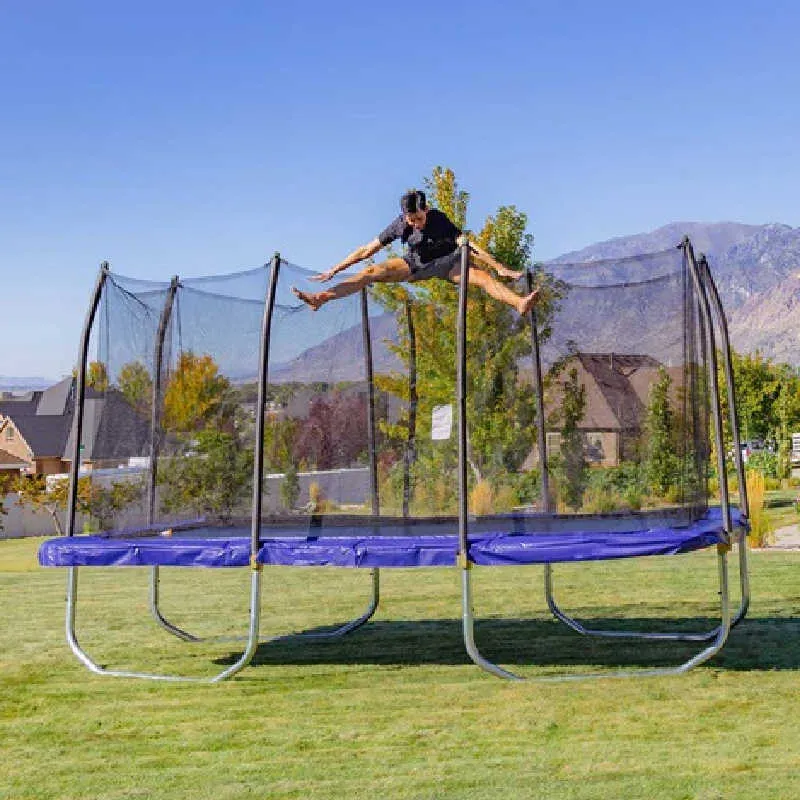 Skywalker Trampoline 15' x 9' Rectangle Trampoline - Blue