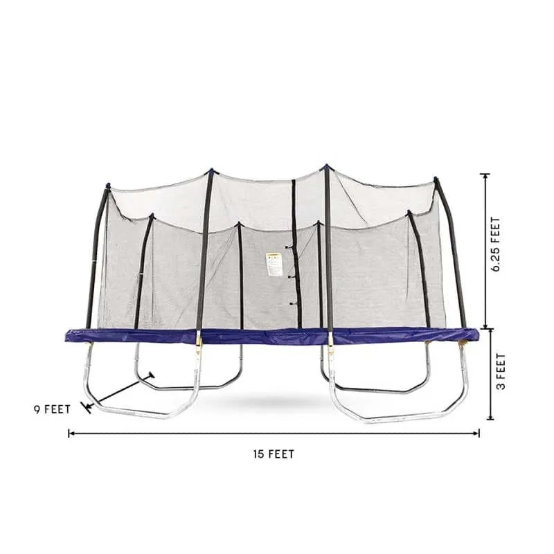 Skywalker Trampoline 15' x 9' Rectangle Trampoline - Blue