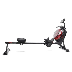 Sunny Health & Fitness Hydro   Dual Resistance Smart Magnetic Water Rowing Machine in Black - SF-RW522017BLK