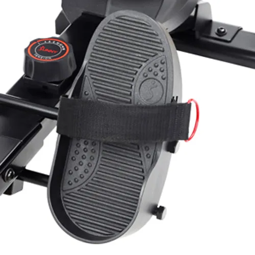 Sunny Health & Fitness Hydro   Dual Resistance Smart Magnetic Water Rowing Machine in Black - SF-RW522017BLK