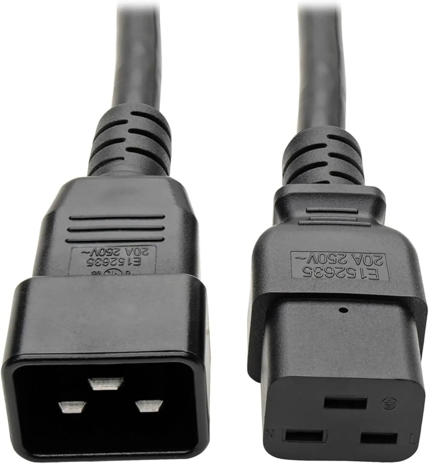 Tripp Lite Heavy-Duty Computer Power Extension Cord for Servers and Computers 20A, 12AWG (IEC-320-C19 to IEC-320-C20) 6-Ft.(P036-006)