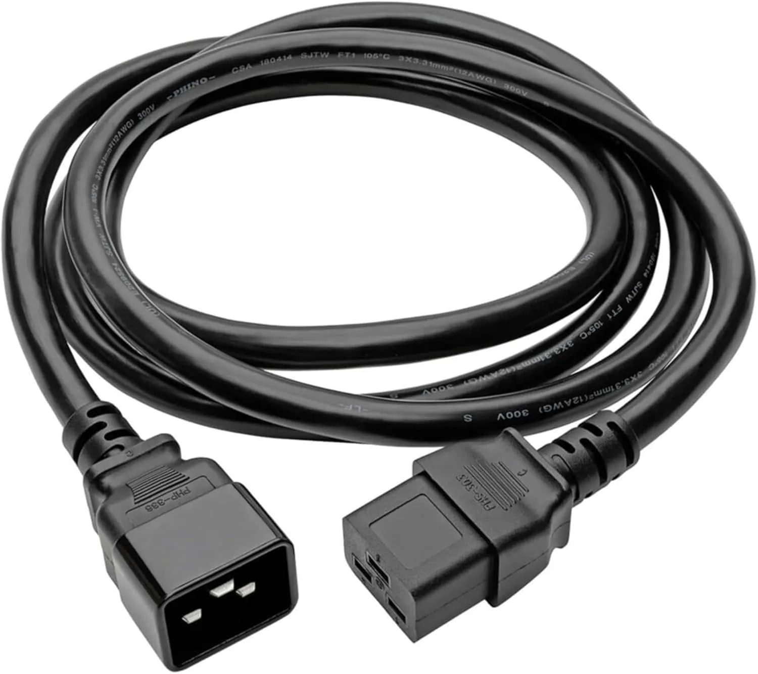 Tripp Lite Heavy-Duty Computer Power Extension Cord for Servers and Computers 20A, 12AWG (IEC-320-C19 to IEC-320-C20) 6-Ft.(P036-006)