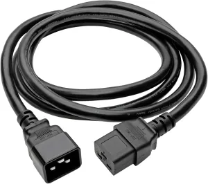 Tripp Lite Heavy-Duty Computer Power Extension Cord for Servers and Computers 20A, 12AWG (IEC-320-C19 to IEC-320-C20) 6-Ft.(P036-006)