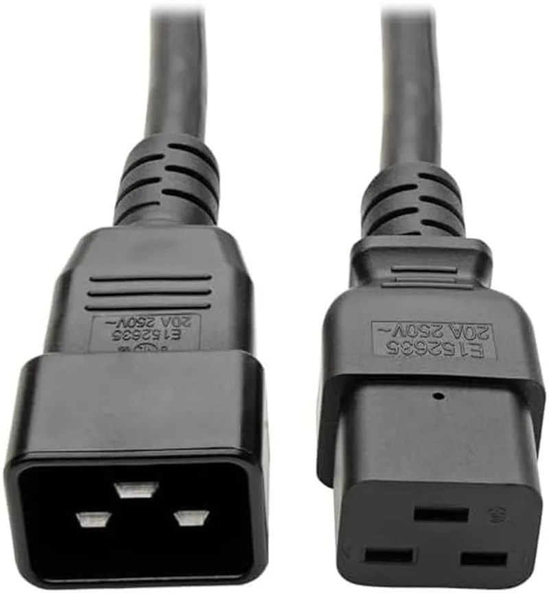 Tripp Lite Heavy-Duty Computer Power Extension Cord for Servers and Computers 20A, 12AWG (IEC-320-C19 to IEC-320-C20) 6-Ft.(P036-006)