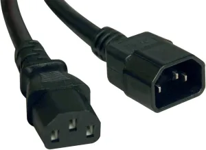 Tripp Lite Heavy-Duty Power Extension Cord 15A, 14AWG (IEC-320-C14 to IEC-320-C13) 10-Ft.(P005-010),Black