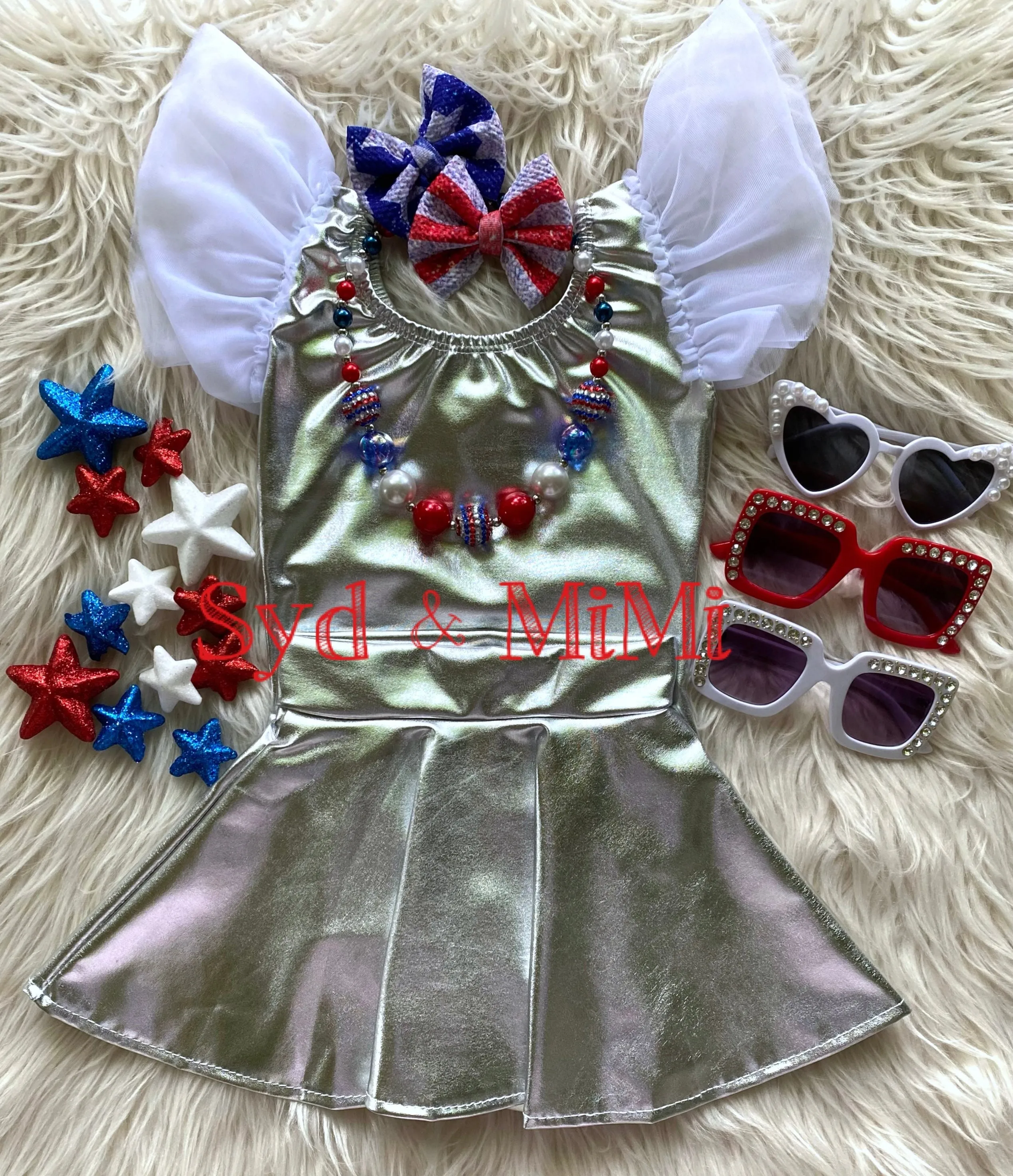 Twirl Skort ~ Metallic Silver