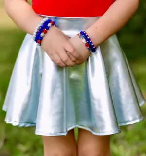 Twirl Skort ~ Metallic Silver