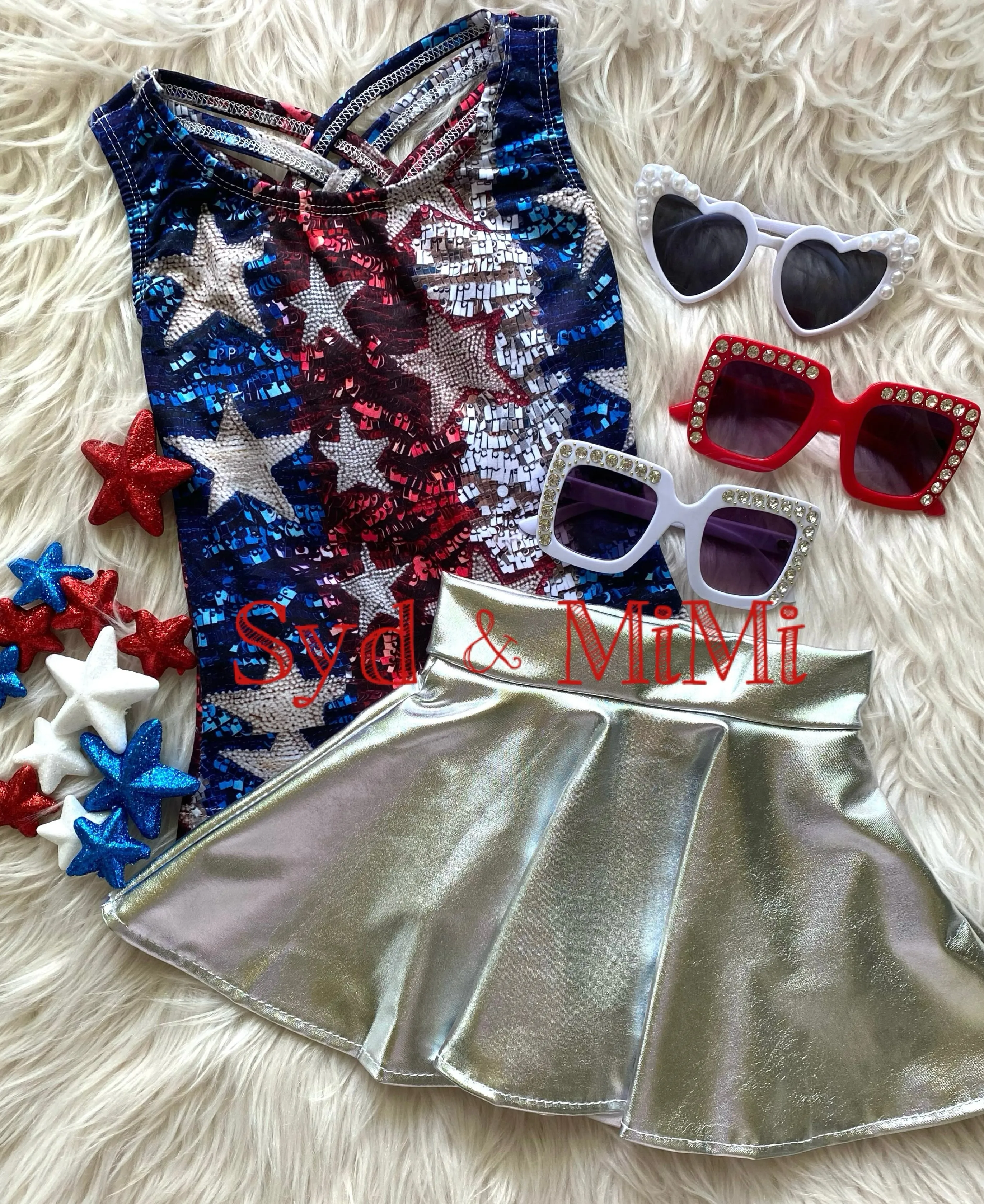 Twirl Skort ~ Metallic Silver
