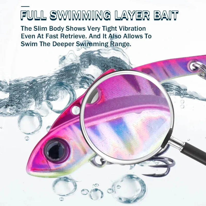 VIB Fishing Lures Metal Jig Bait Treble Hook Sinking Swimbait