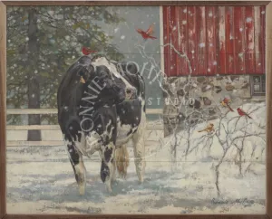 Wood Art - Cardinal Visitors
