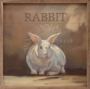 Wood Art - Farm Animal Series - Ruby The Rabbit